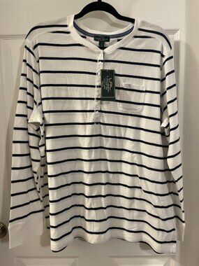 Lauren Jeans Company by Ralph Lauren Striped LS T Shirt
